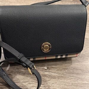 Burberry Black and Cream Crossbody Bag